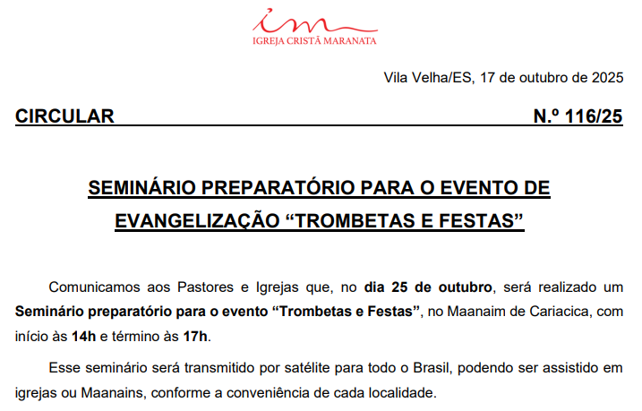 Circular N° 116/25